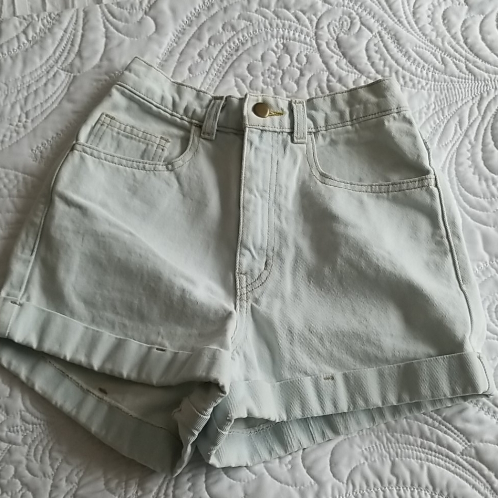 American Apparel High Waisted Denim Shorts